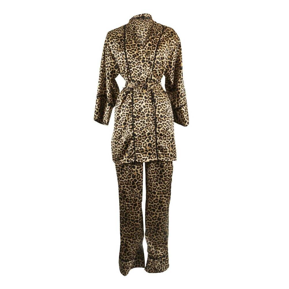 NEW JENNAFER GRACE women's print long sleeve paglamas set in leopard